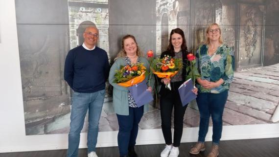 v.l.n.r.: Dieter Christ, Nicole Opfer, Alina Koch, Melanie Otto