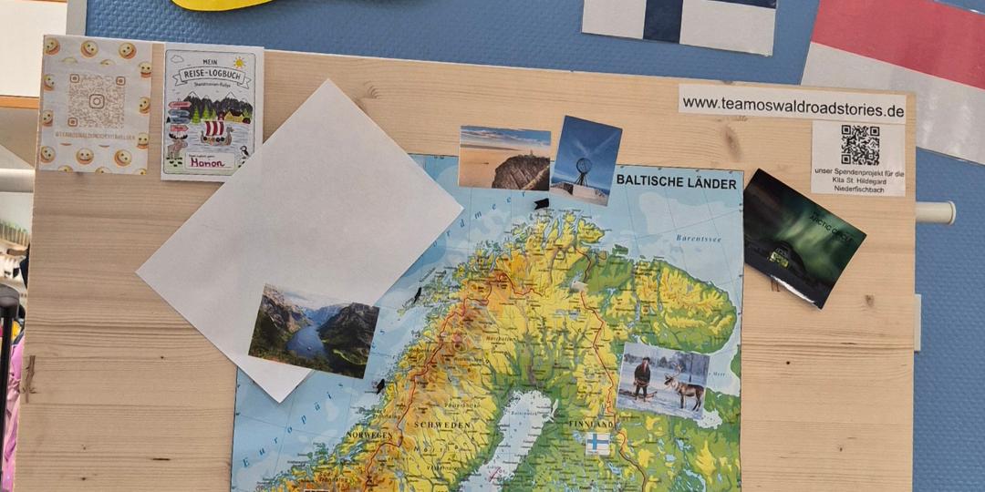 Route auf der Landkarte